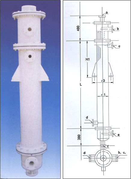 求購吸收器 降膜吸收器價(jià)格，濟(jì)南廠家石墨改性聚丙烯吸收器性能