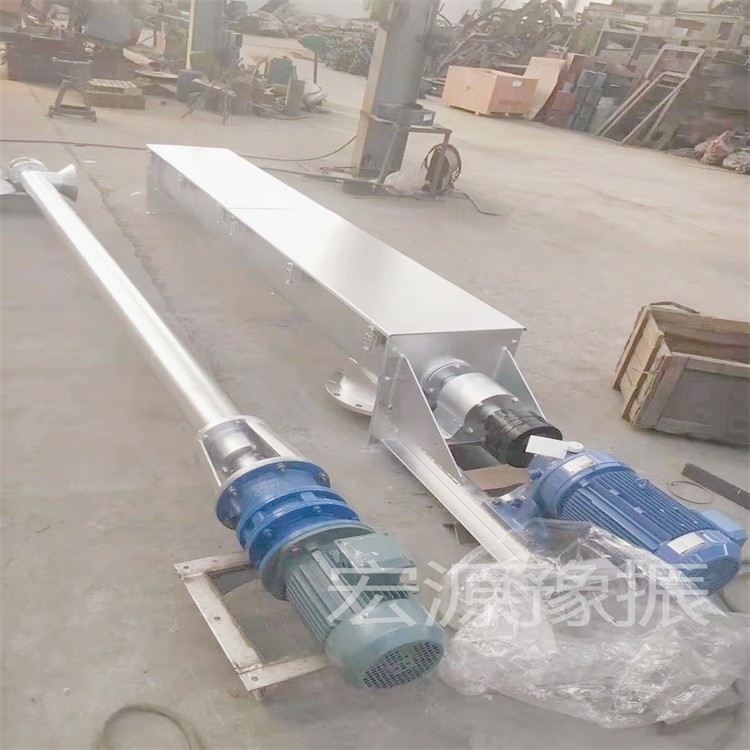 			 糧食輸送傾斜式螺旋輸送機(jī)飼料粉狀顆粒絞龍上料機(jī)			 